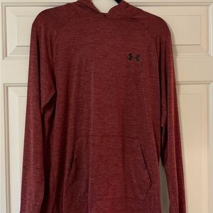 Under Armour Red Hooded Sweatshirt Athletic Style